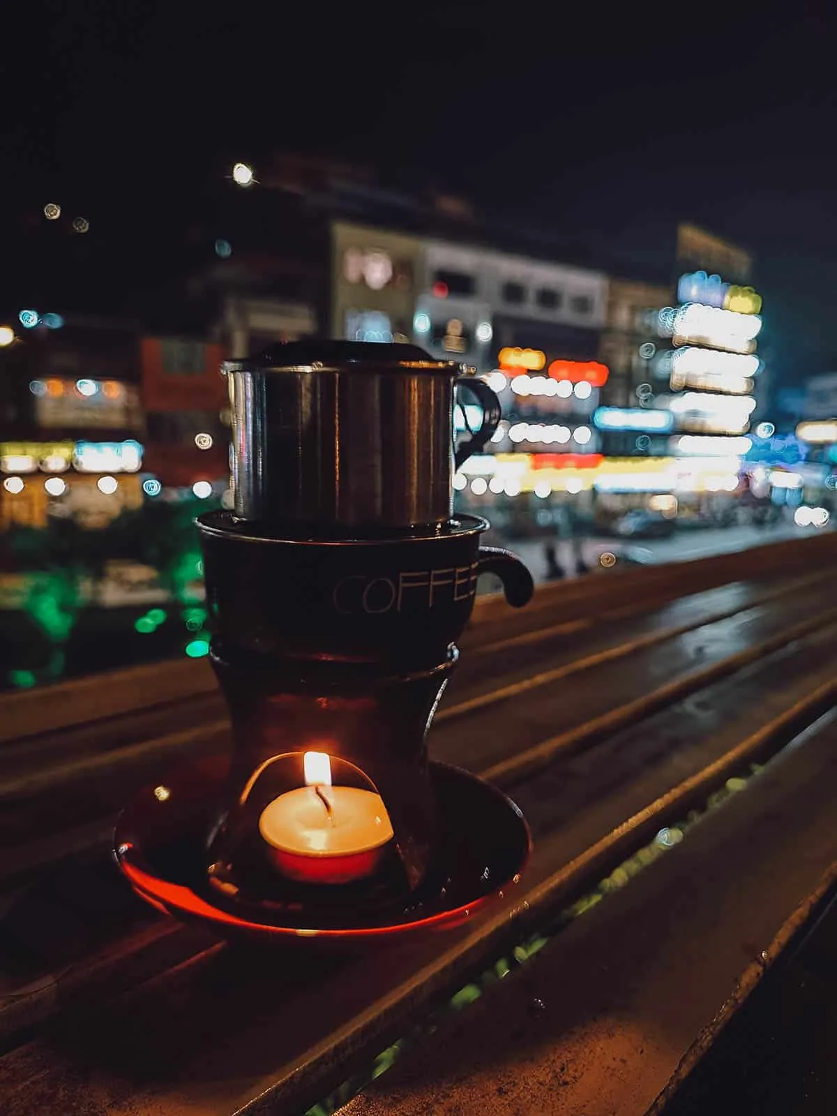 Drip coffee on the roofdeck