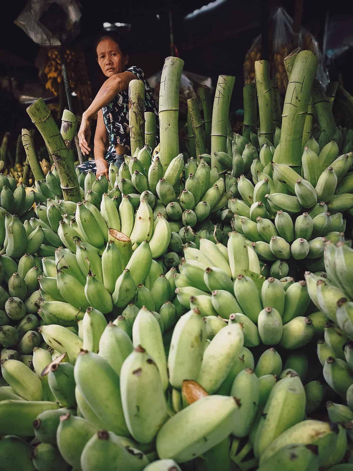 Vendor with her bananas