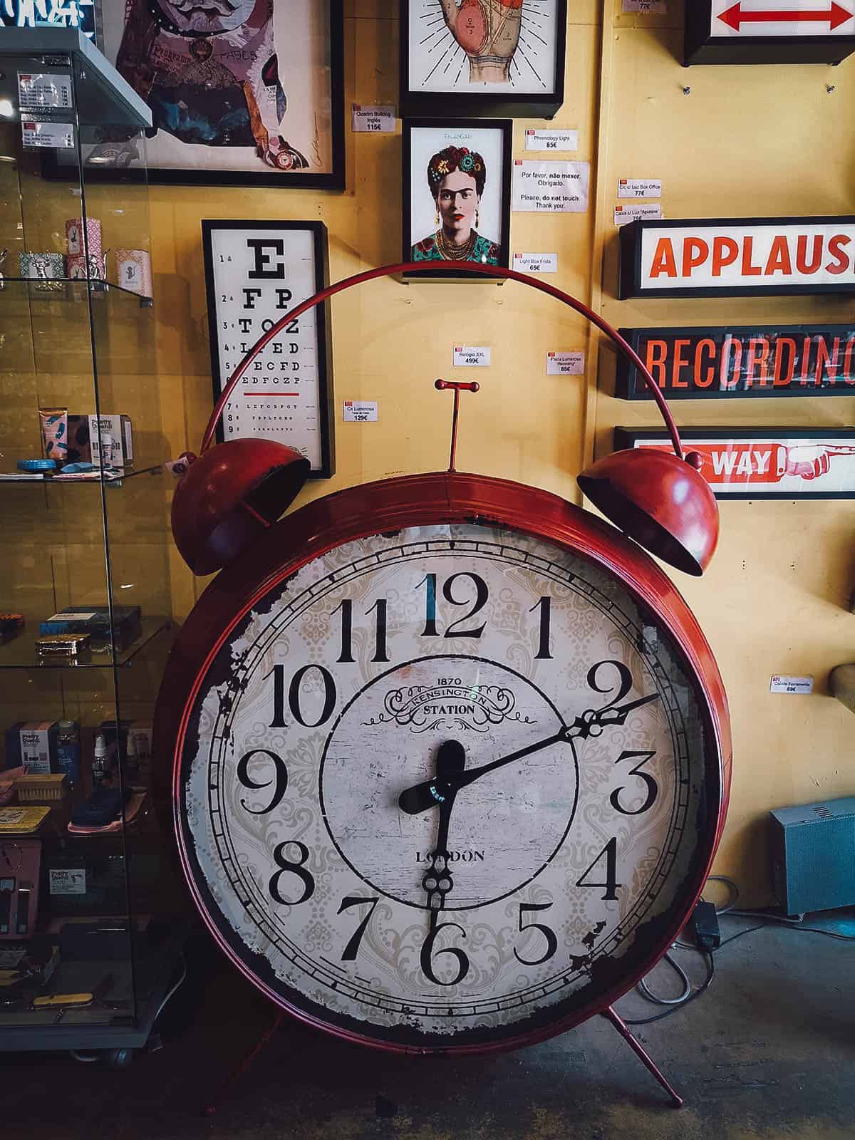 Giant vintage alarm clock