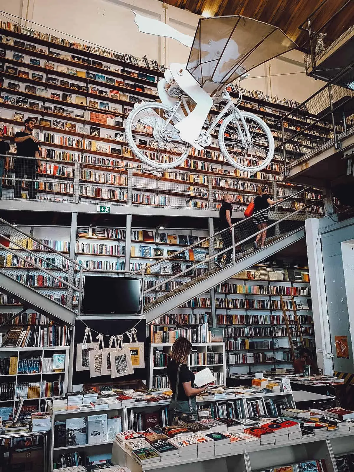 Huge bookshop at an old printing press