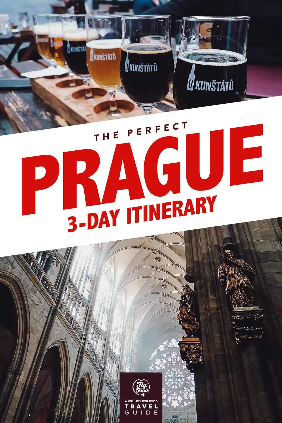 Saint Vitus Cathedral and a flight of beer in Prague
