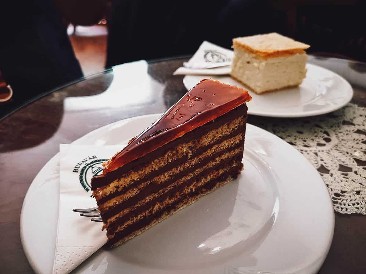 Hungarian cakes at Ruszwurm Confectionery in Budapest, Hungary