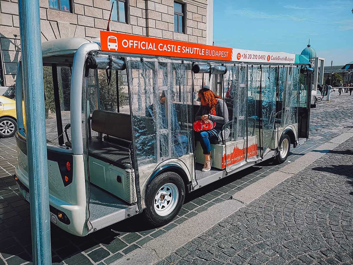 Budapest Castle or Royal Palace shuttle en route to Castle Hill