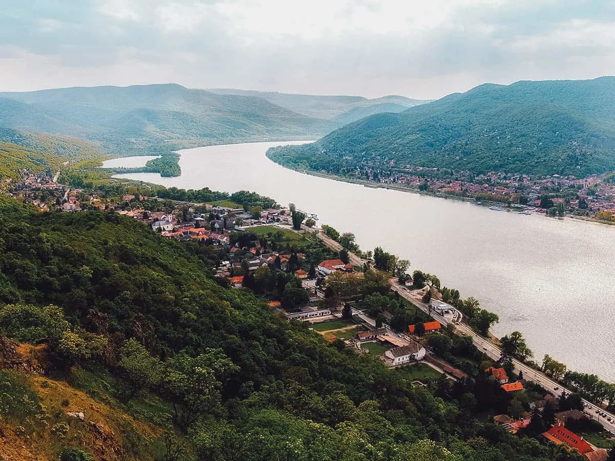 Day Trips from Budapest: View at Visegrad in Hungary