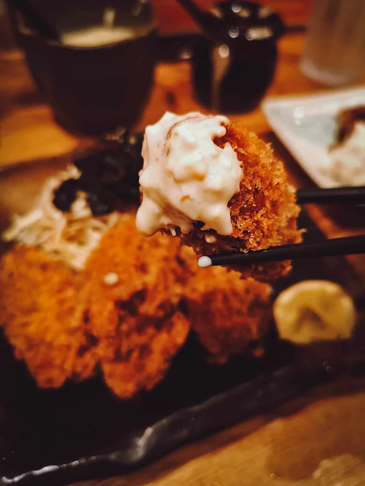 Oyster fry with tartar sauce