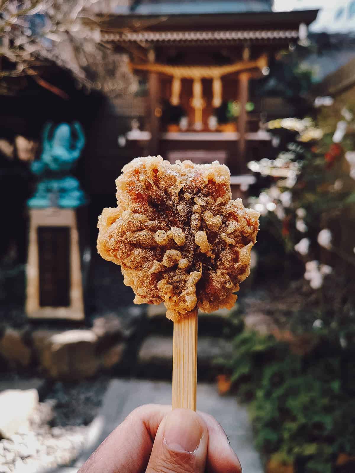 Deep-fried momiji manju