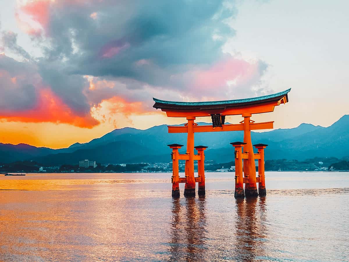 Torii gate at Itsukushima Shrine