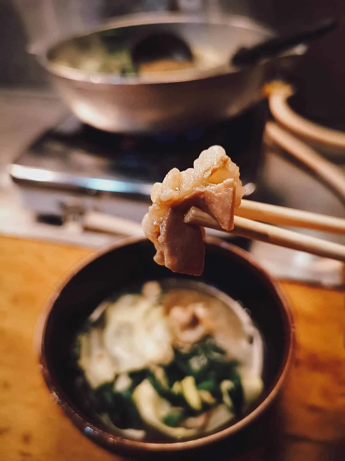 Piece of offal from motsunabe in Fukuoka