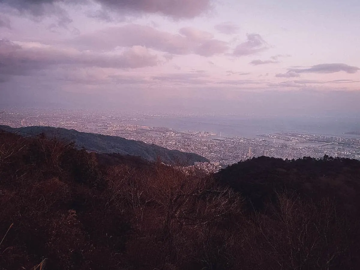 View from Mt. Rokko in the early evening