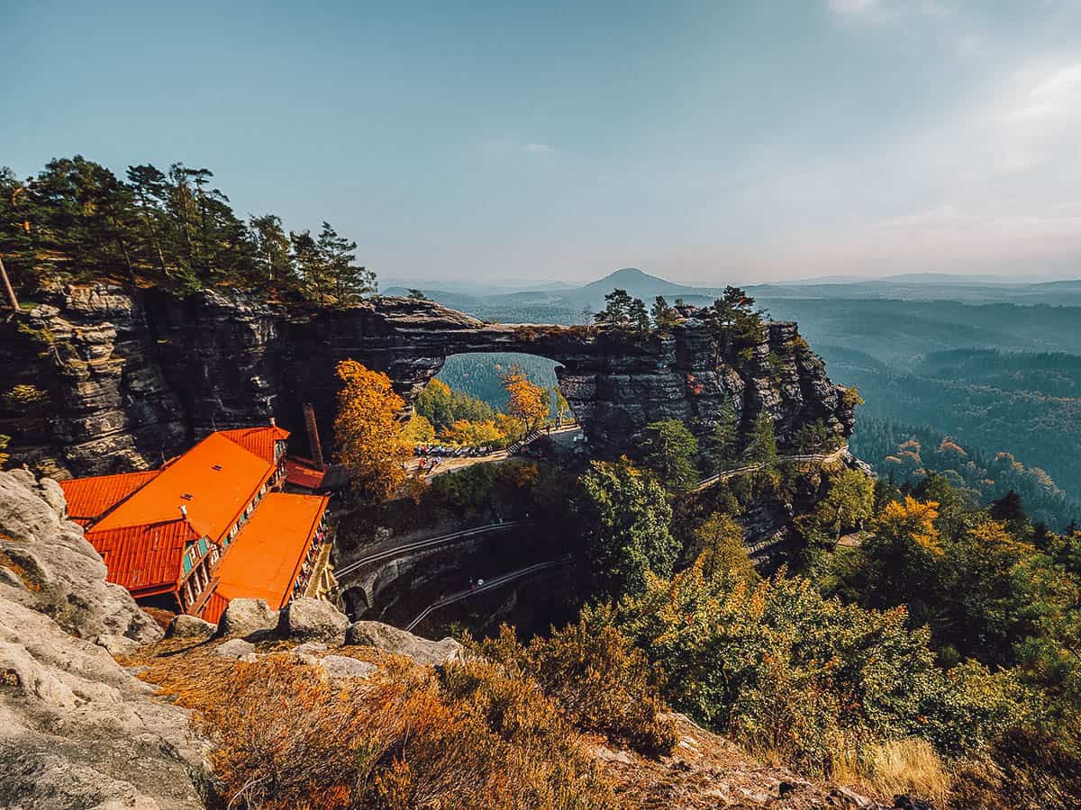 View at Bohemian Switzerland National Park in Czechia