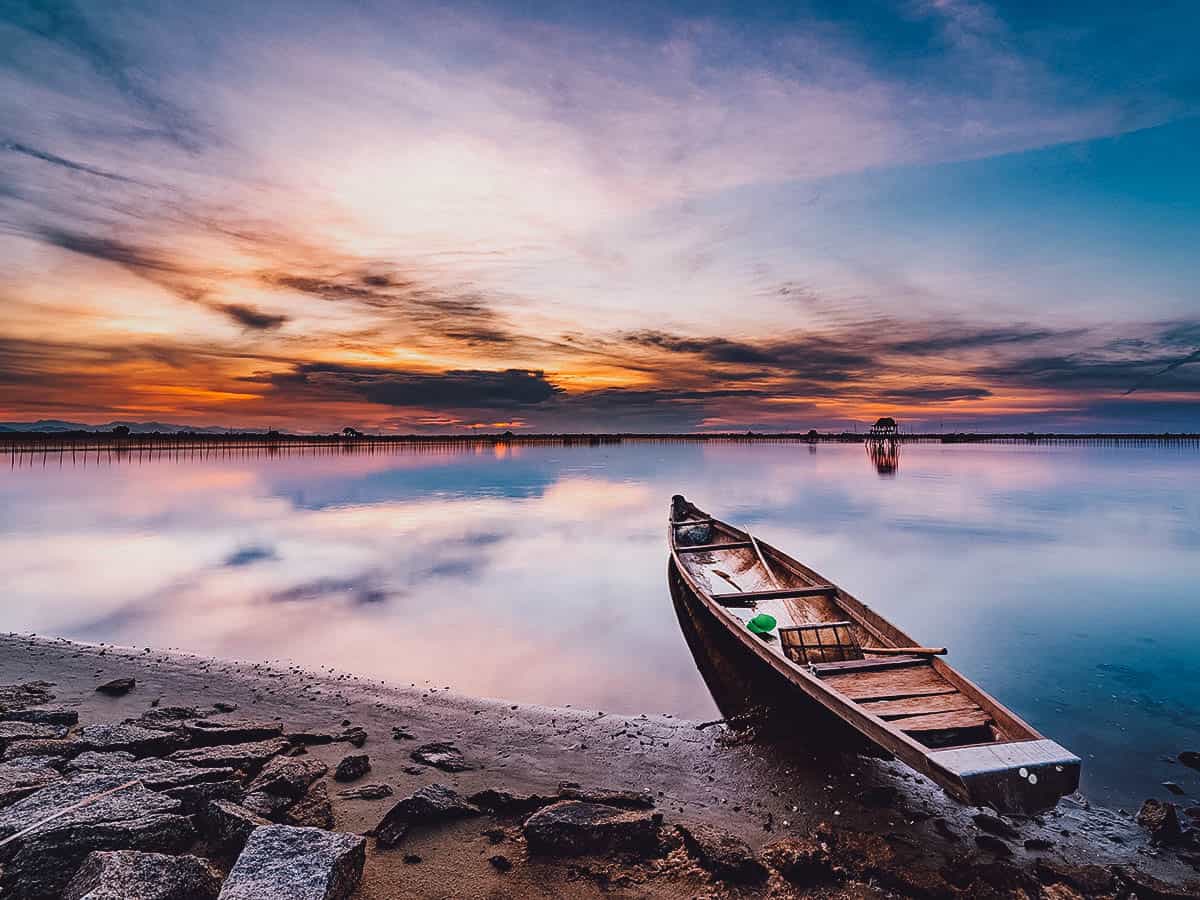 Boats on Tam Giang Lagoon