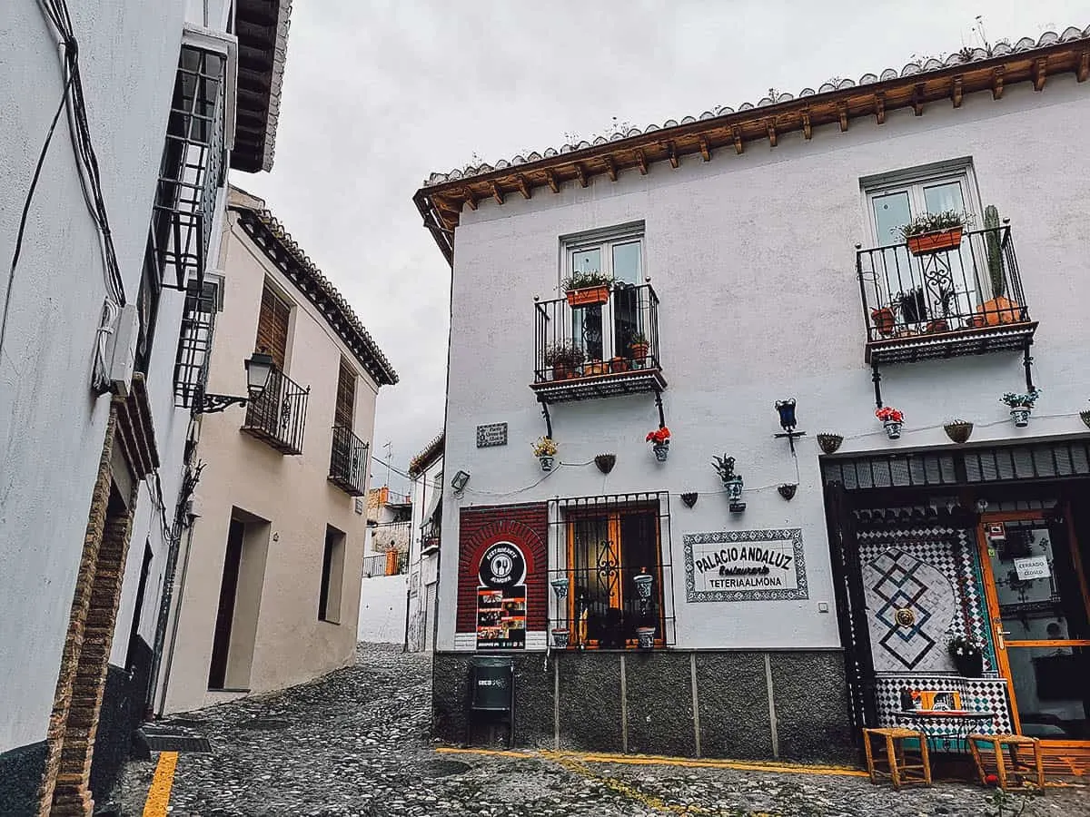 Streets at the Albayzin in Granada, Spain