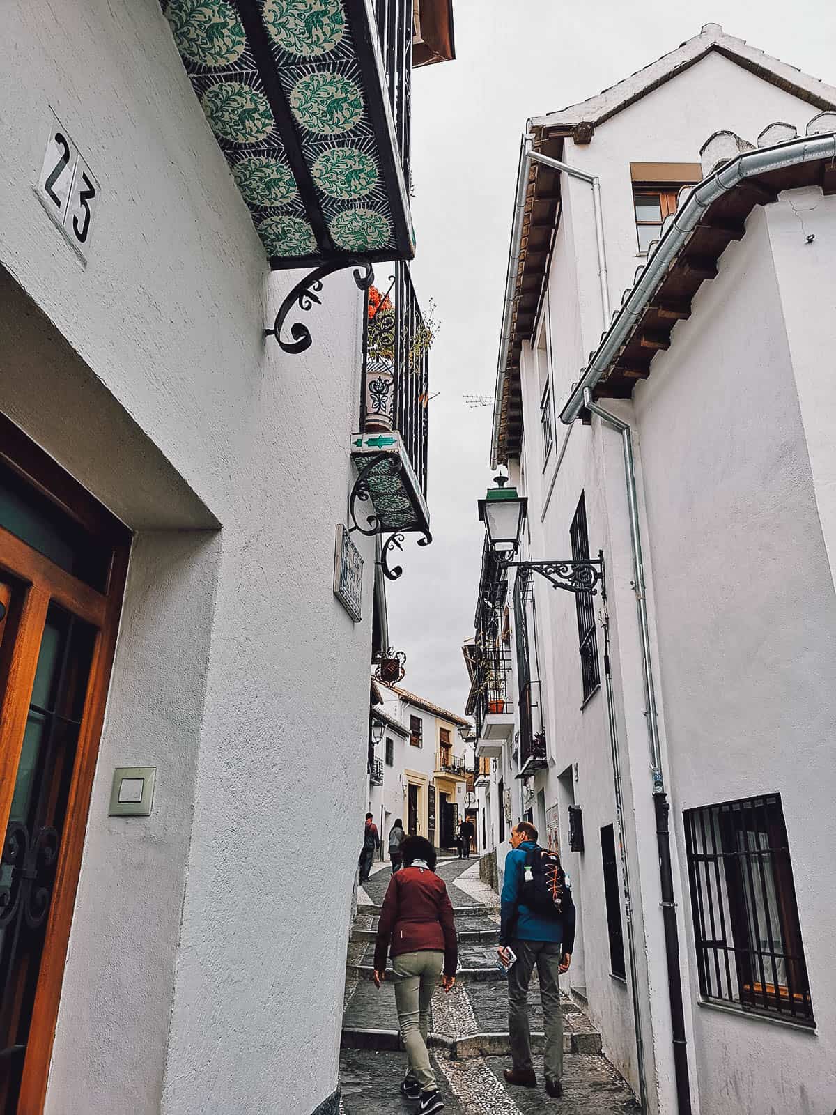 Streets at the Albayzin in Granada, Spain