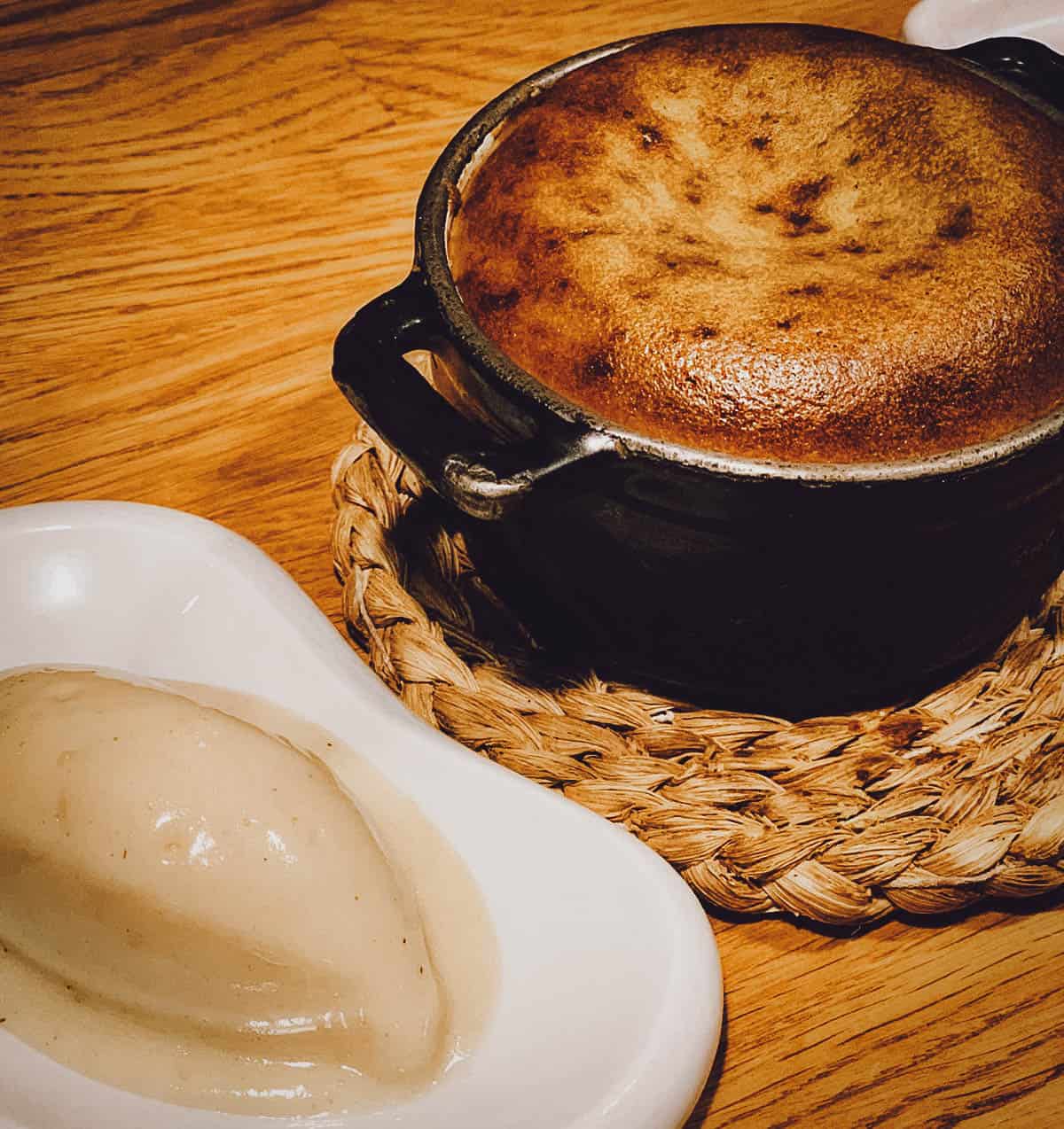 Basque burnt cheesecake, a popular Spanish dessert from the Basque Country