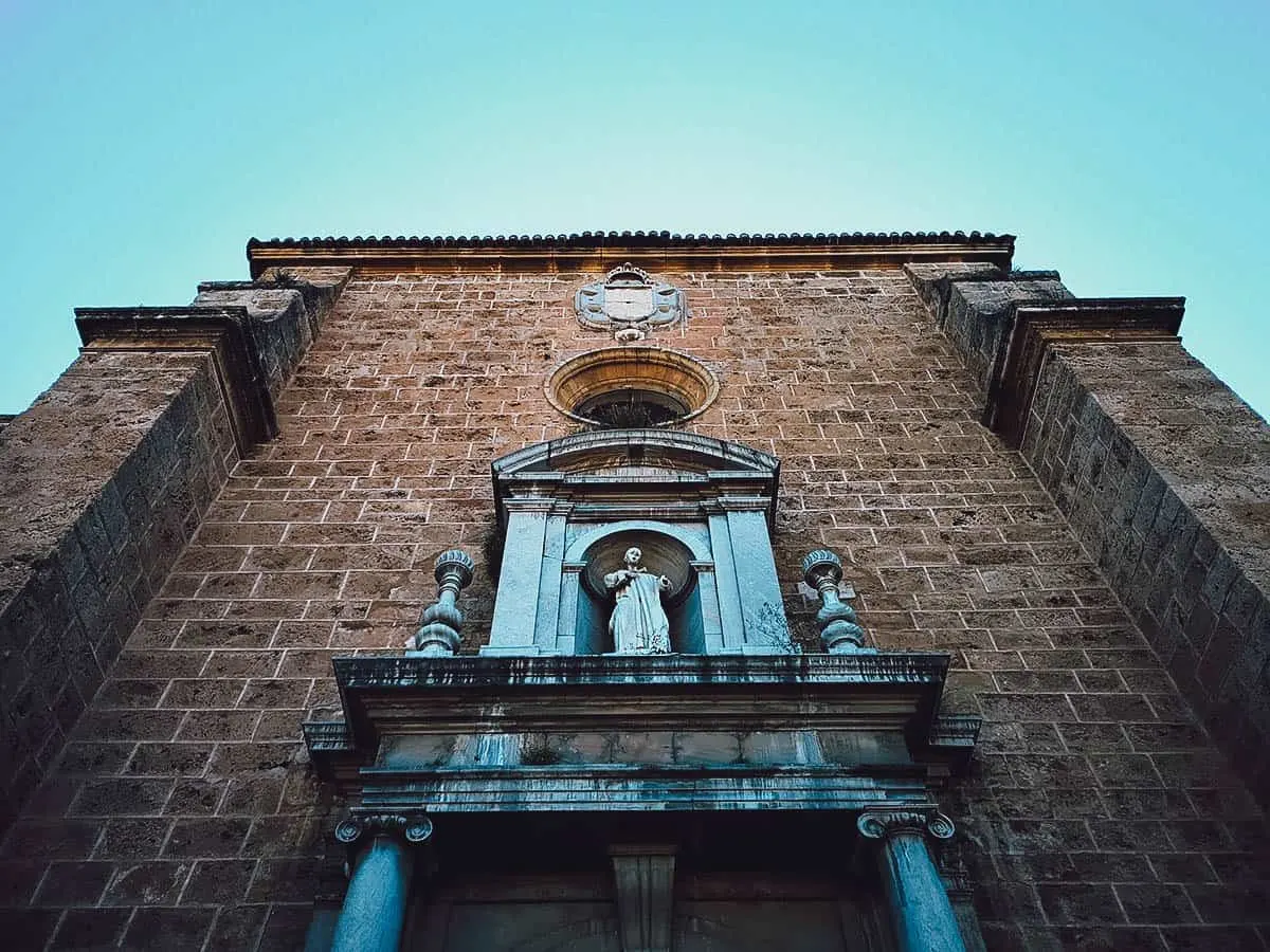 Looking up at La Cartuja Monastery