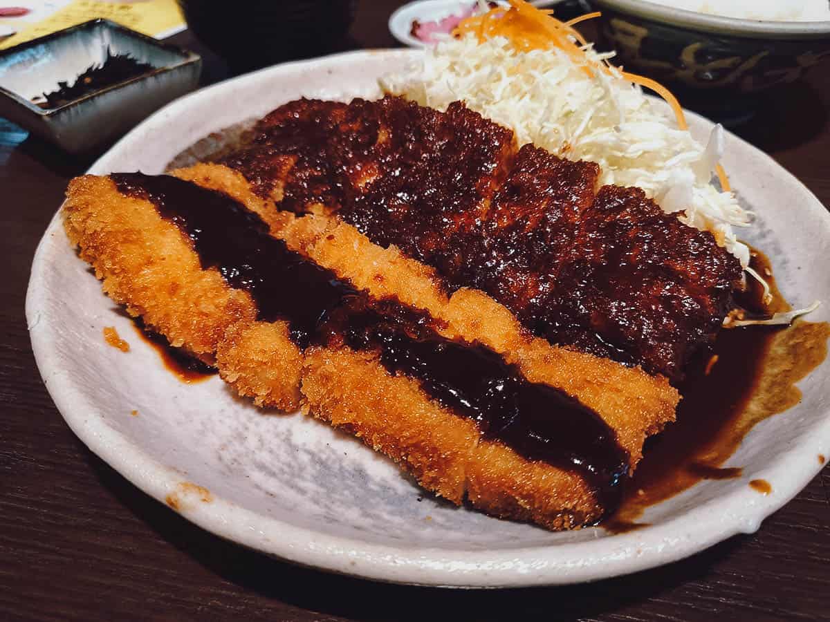 Miso katsu, a Japanese deep-fried pork dish from Nagoya