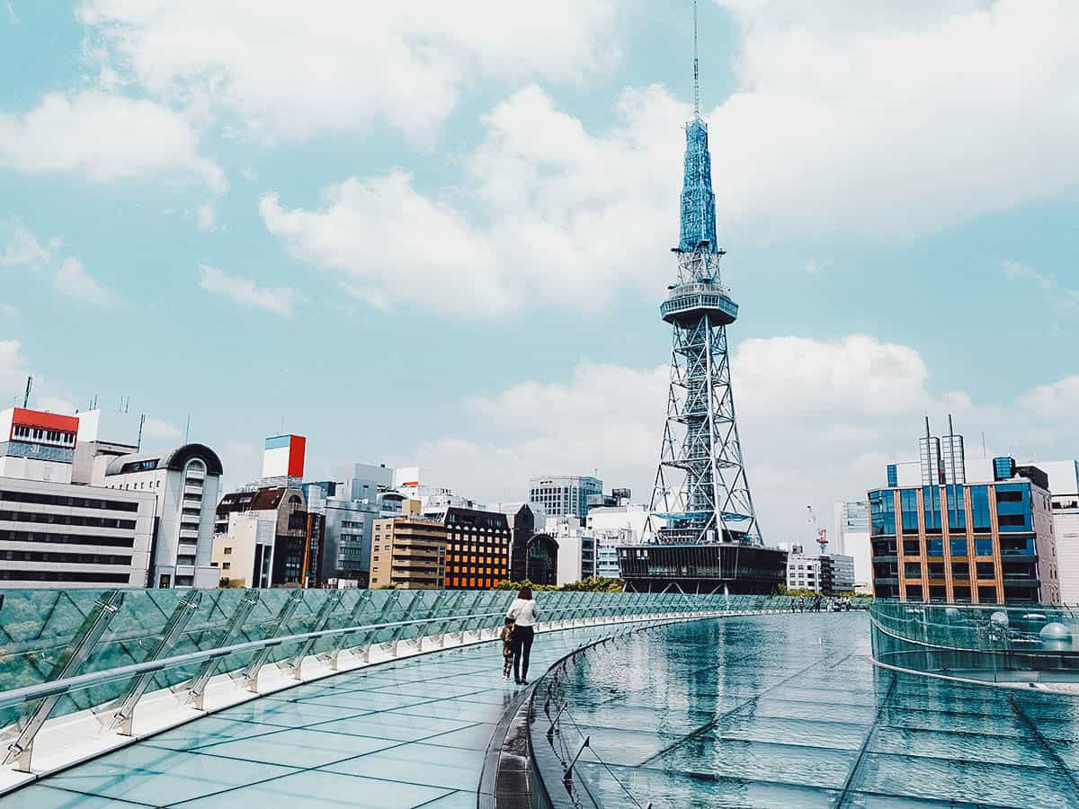 On the roofdeck of Oasis 21 looking at Nagoya Tower