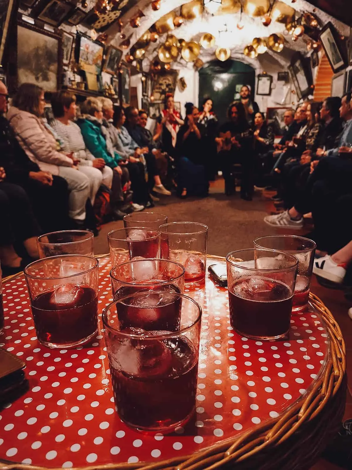 Glasses of sangria in Granada, Spain