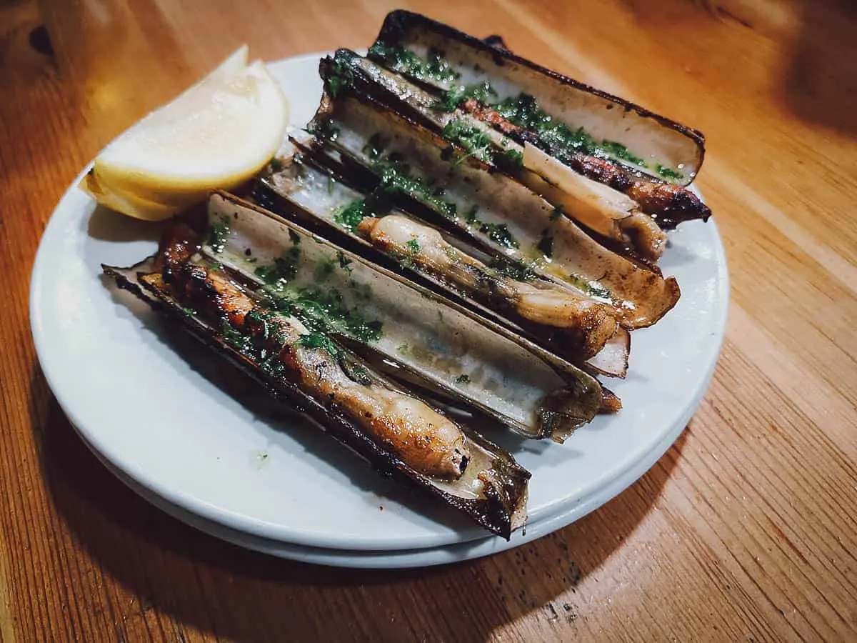 Spanish Food Guide: 45 Dishes to Eat in Spain Navajas, one of the most popular seafood dishes in Spain
