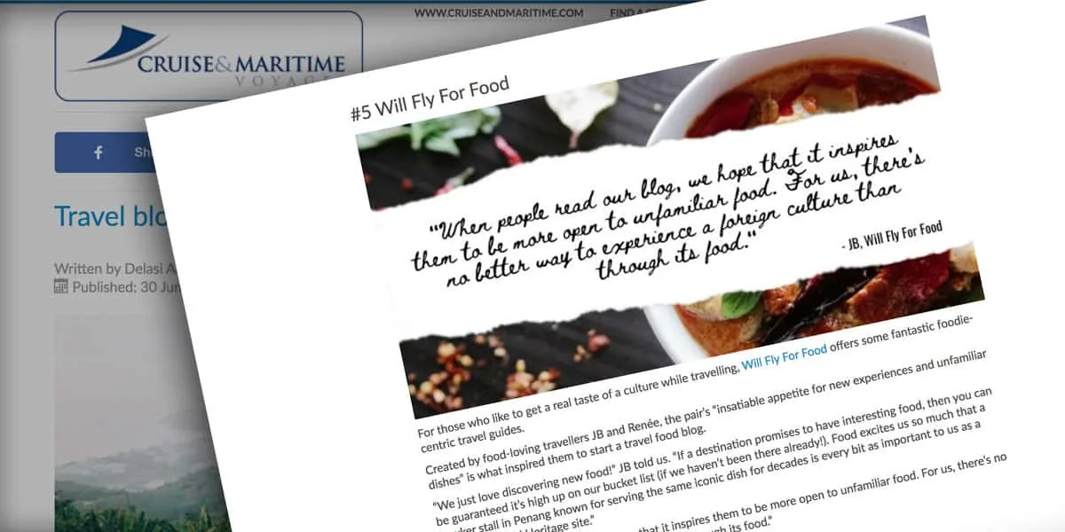 Will Fly for Food in the News
