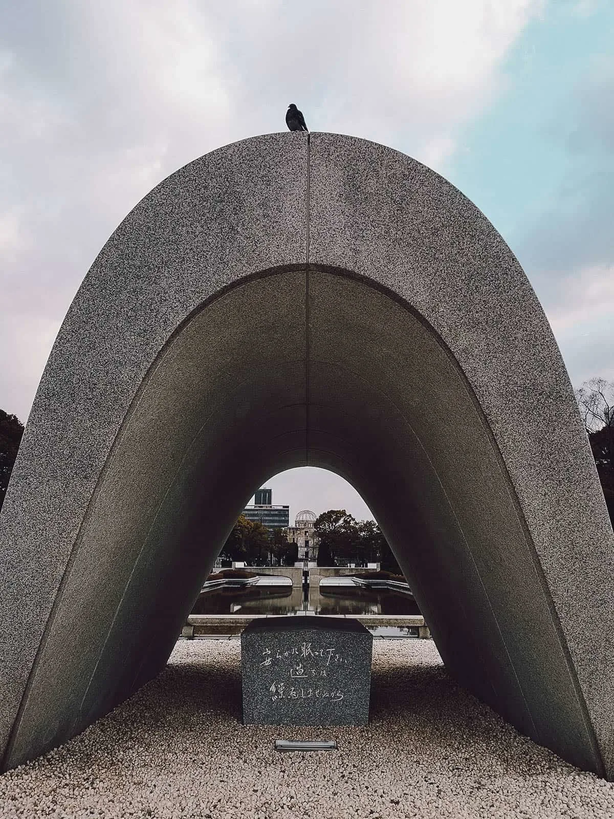 Peace Memorial Park, Hiroshima, Japan Monument at Peace Memorial Park