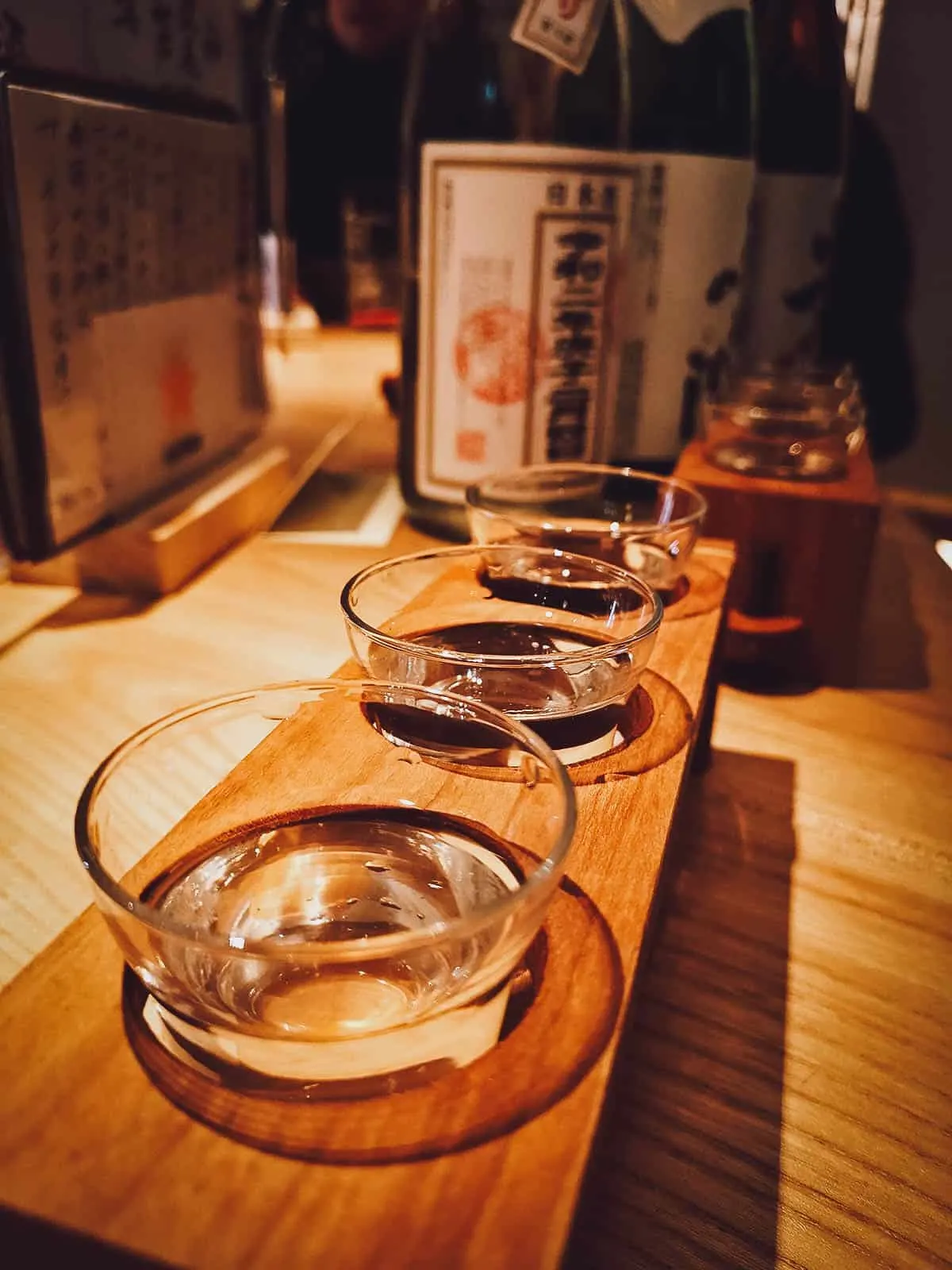 Flight of sake