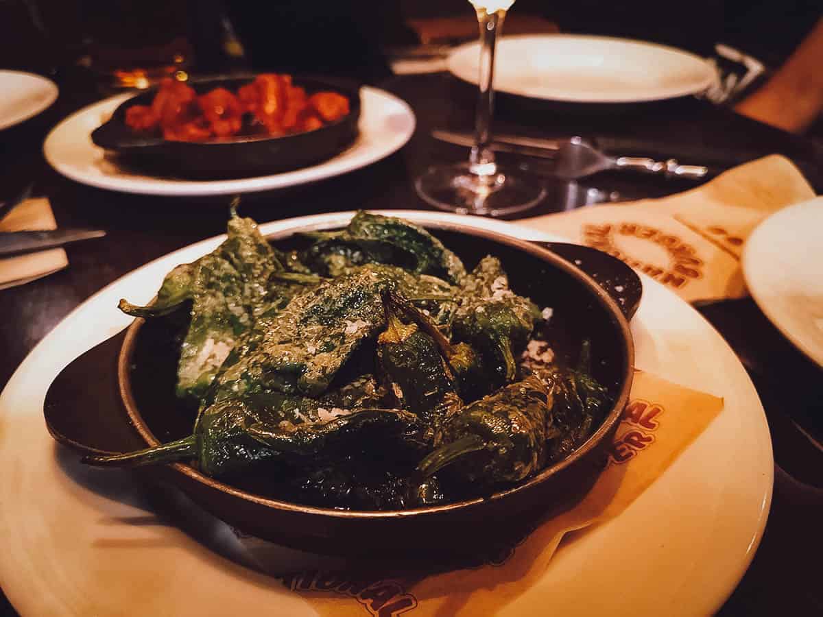 Padron peppers from a Spanish tapas bar in Santiago de Compsotela