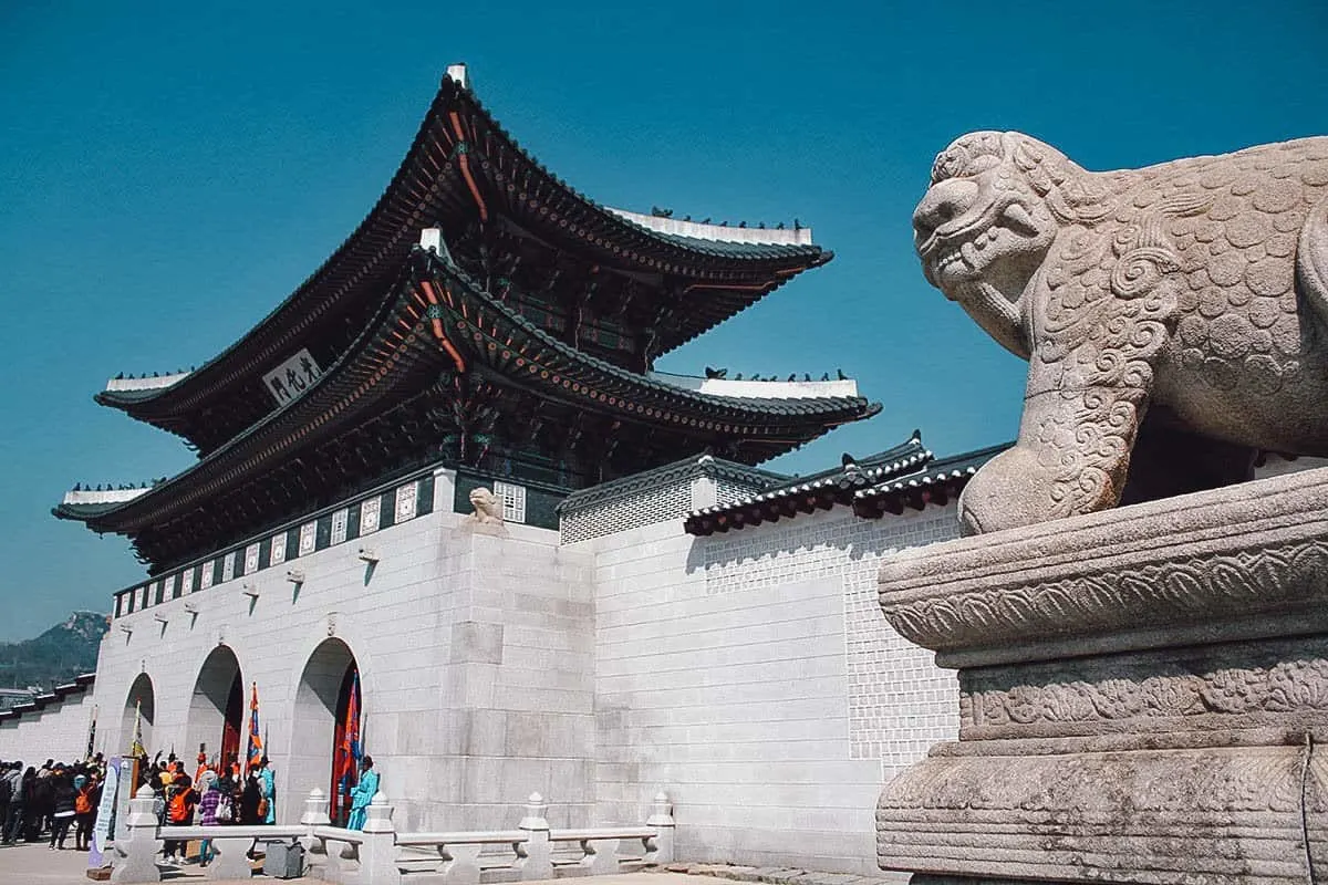 Gwanghwamun Gate in Seoul, South Korea