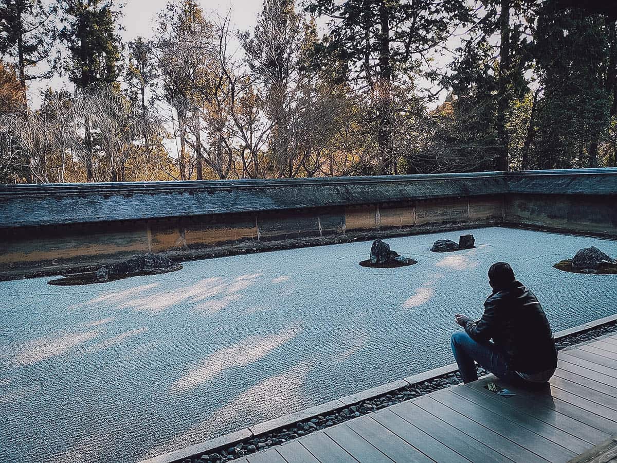 Rock garden at Ryoan-ji in Kyoto