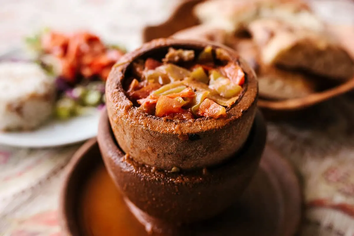 Turkish Food Turkish pottery kebab