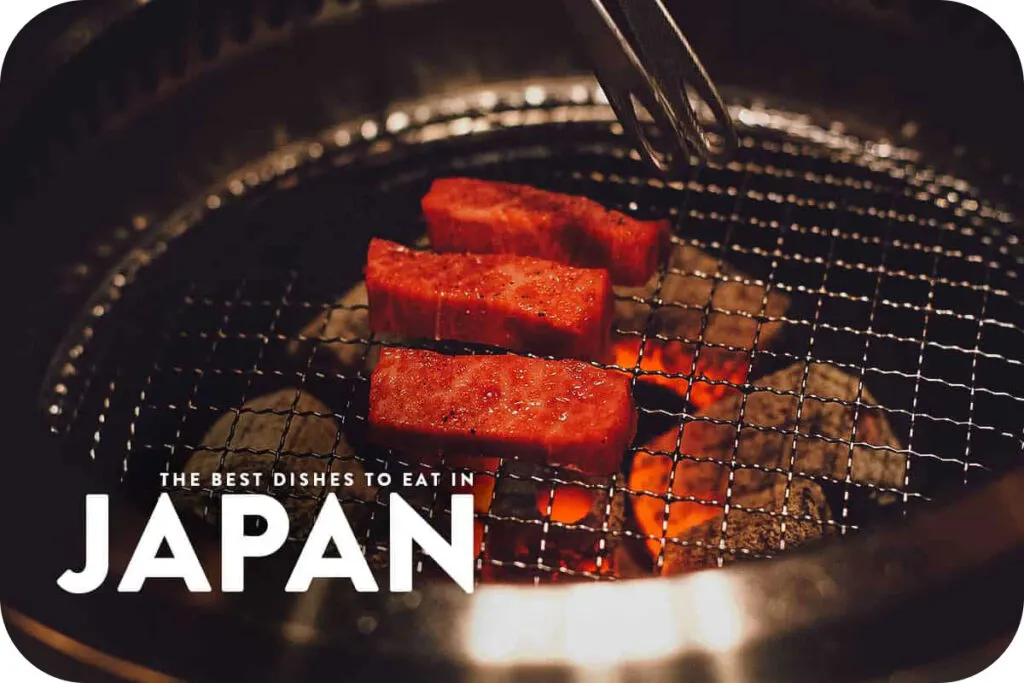 Grilling wagyu in Osaka, Japan