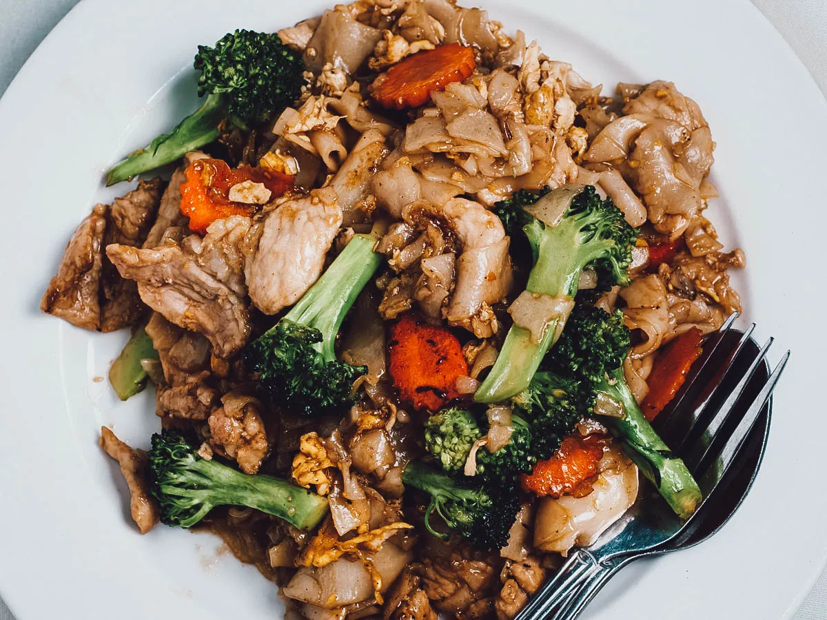 Thai Food Guide Pad see ew, a stir-fried noodle dish