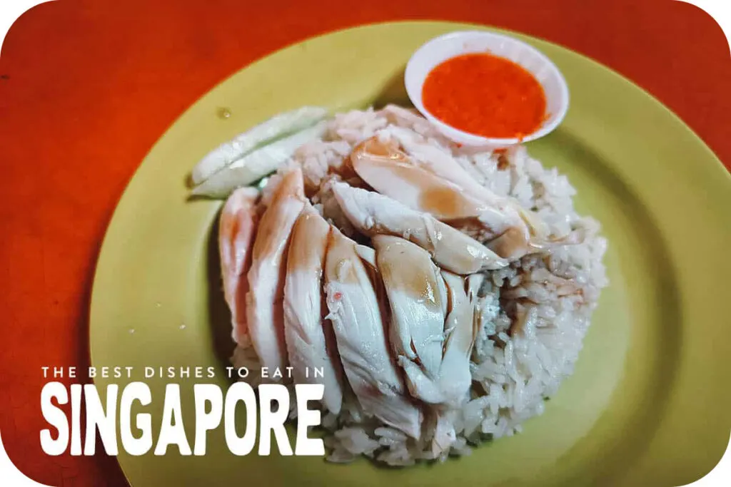 Hainanese chicken rice in Singapore