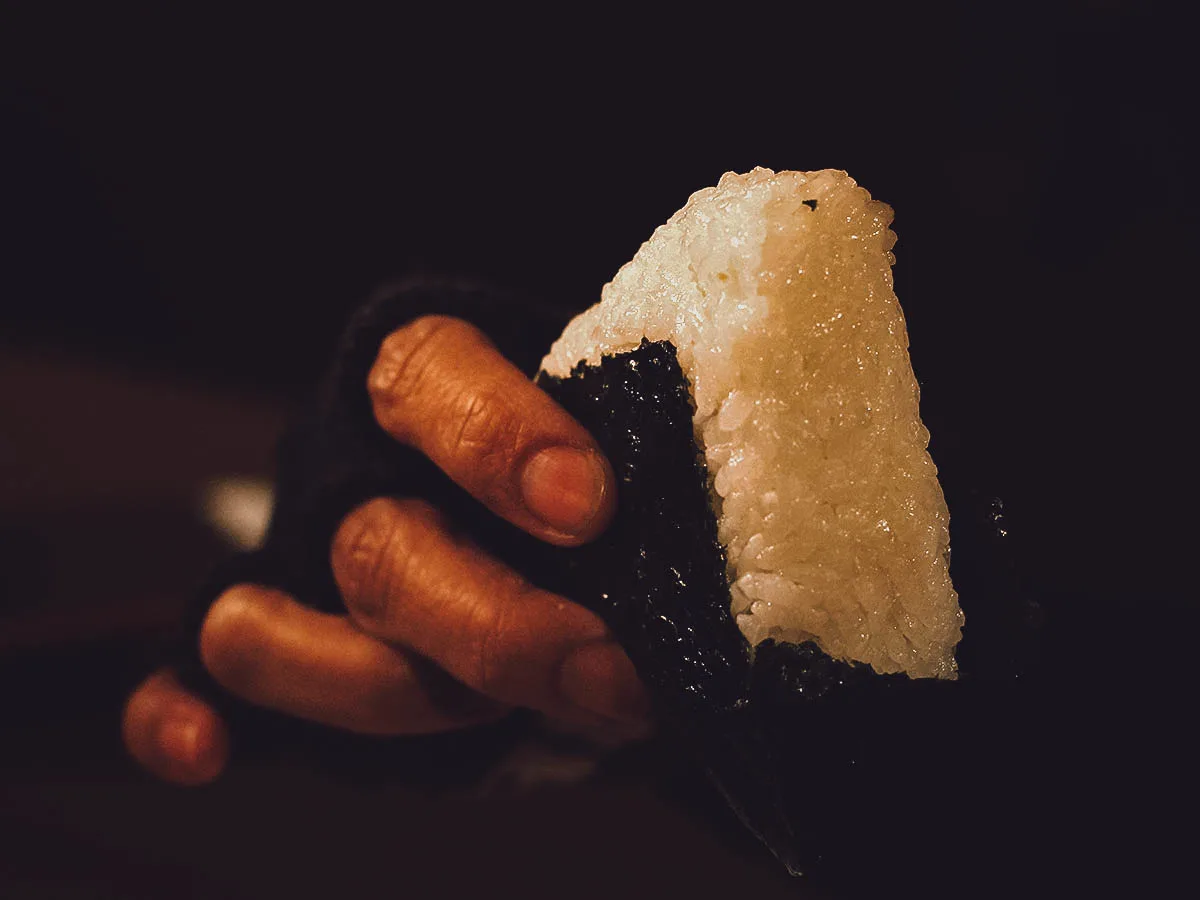 Japanese Street Food Onigiri in Japan