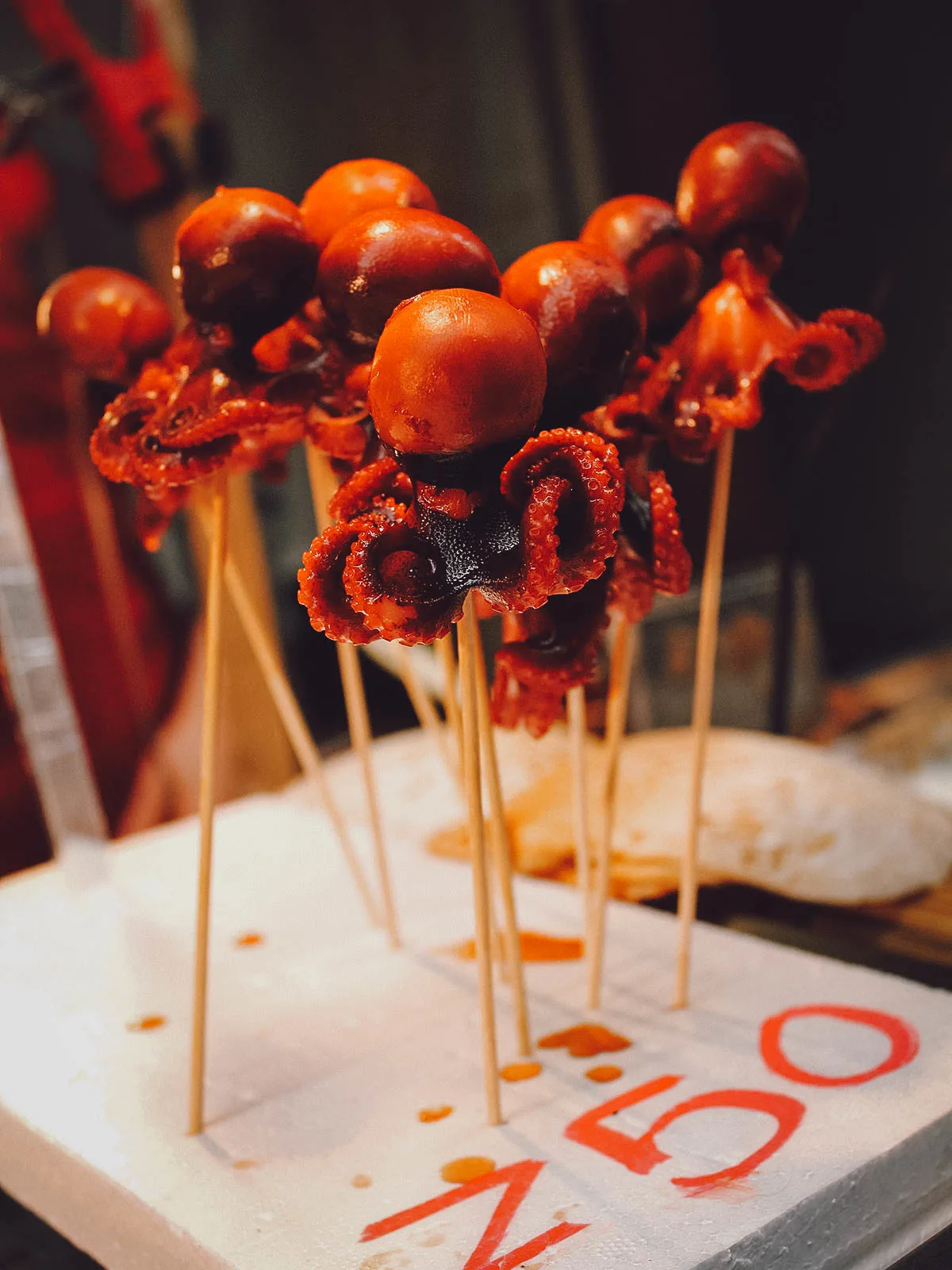 Japanese Street Food Tako tamago in Japan