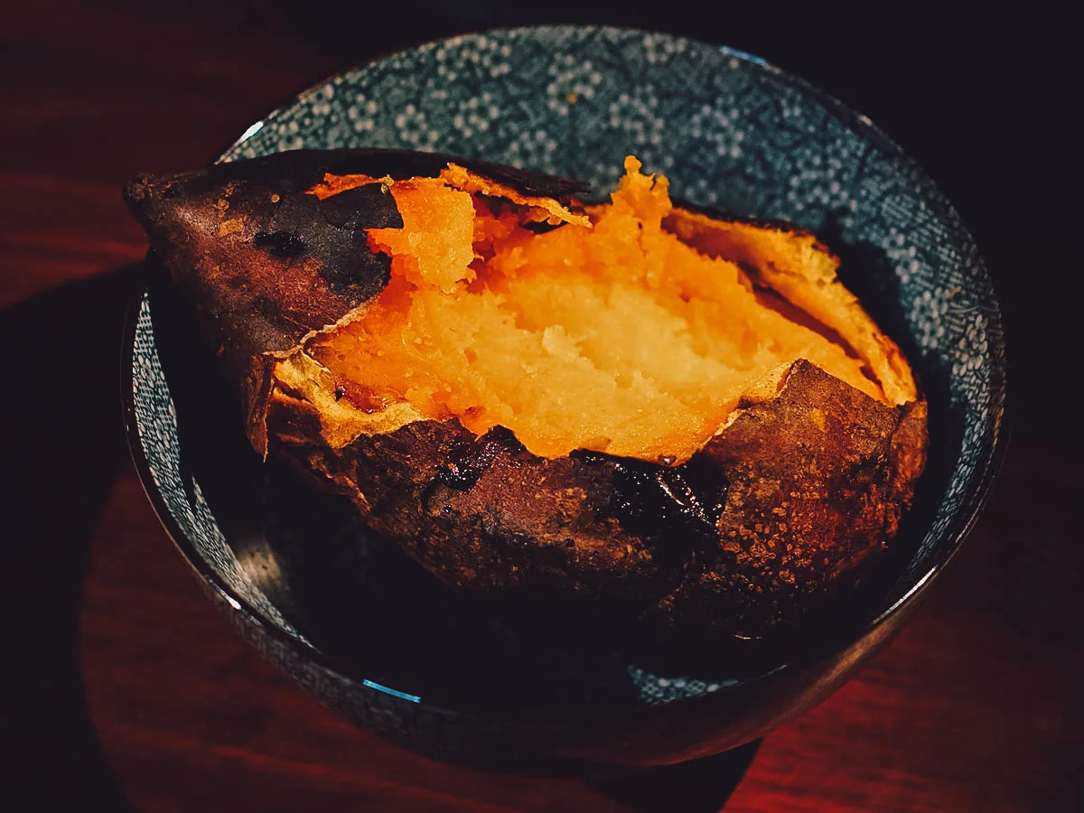 Japanese Street Food Yaki imo in Japan