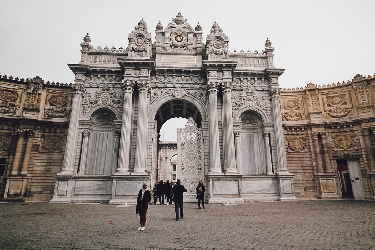 Gate of the Sultan at Dolmabahce Palace, Istanbul, Turkey