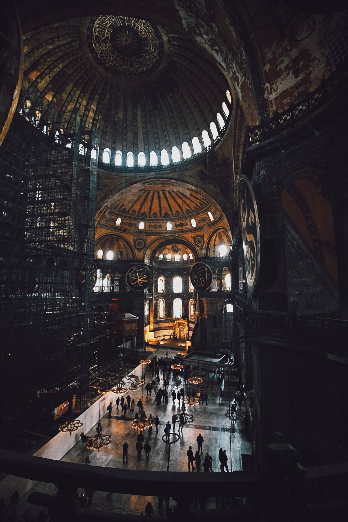 Inside Hagia Sophia in Istanbul, Turkey