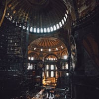 Inside Hagia Sophia in Istanbul, Turkey