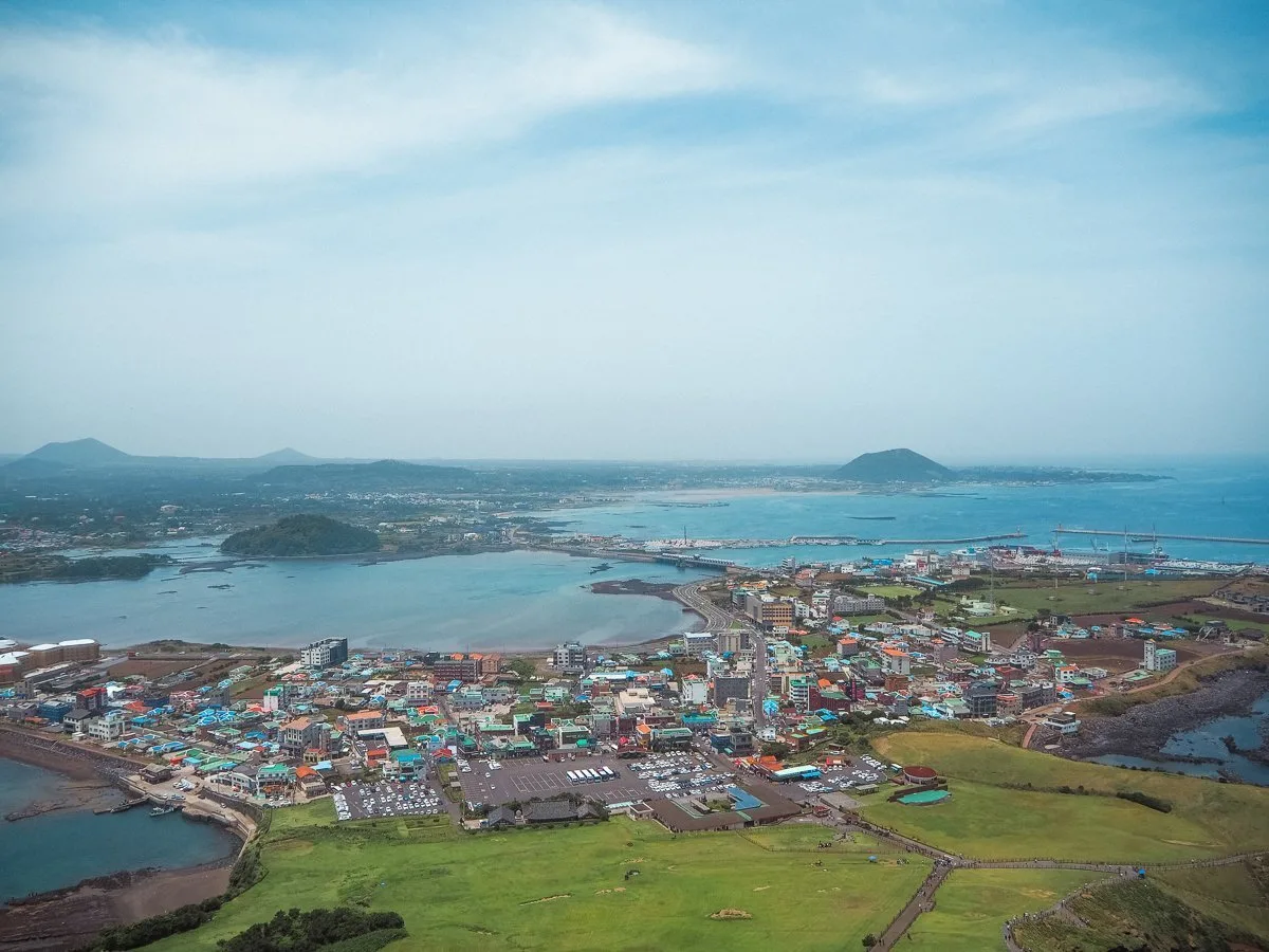 Aerial view of Jeju Island