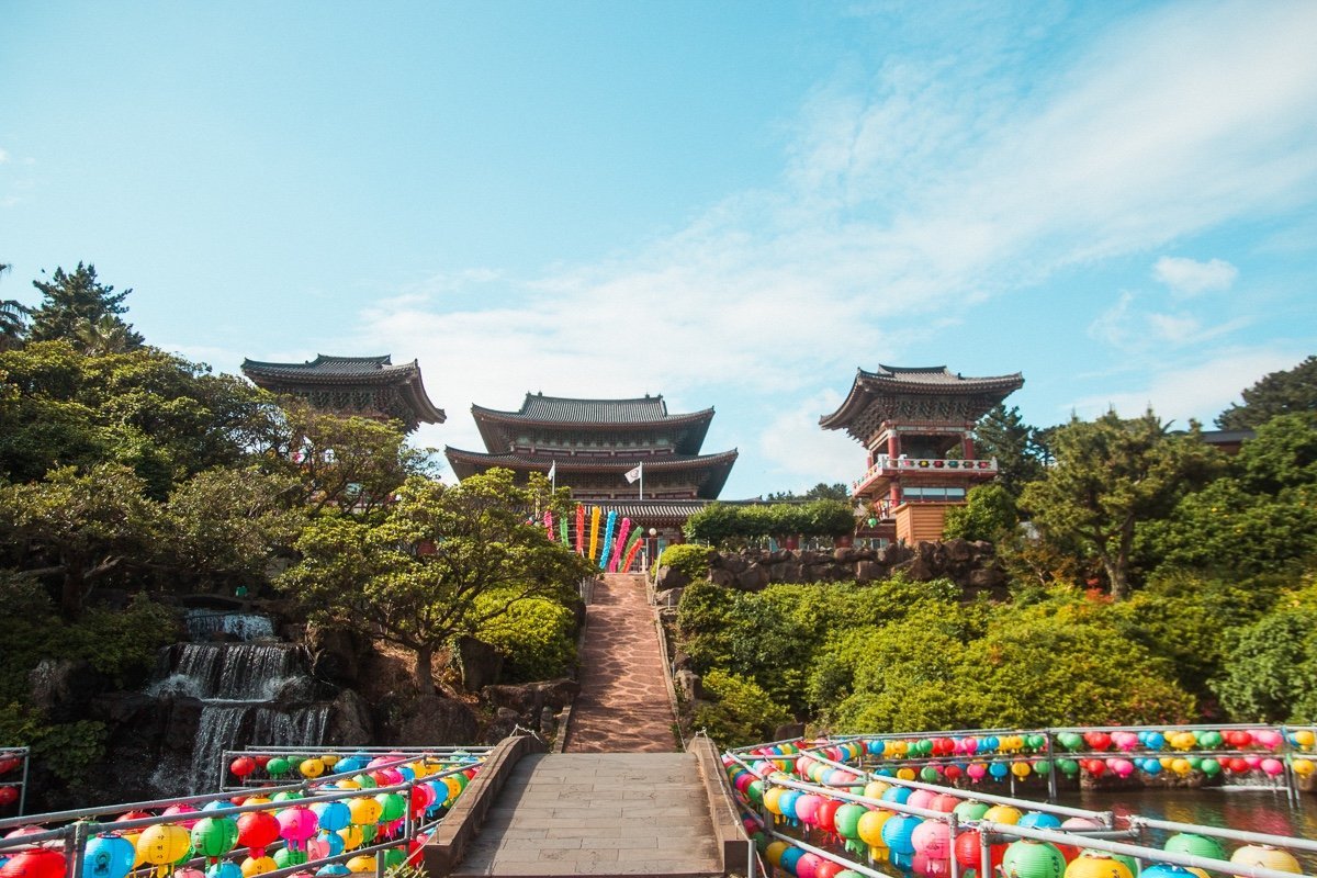 Yakcheonsa Temple on Jeju Island