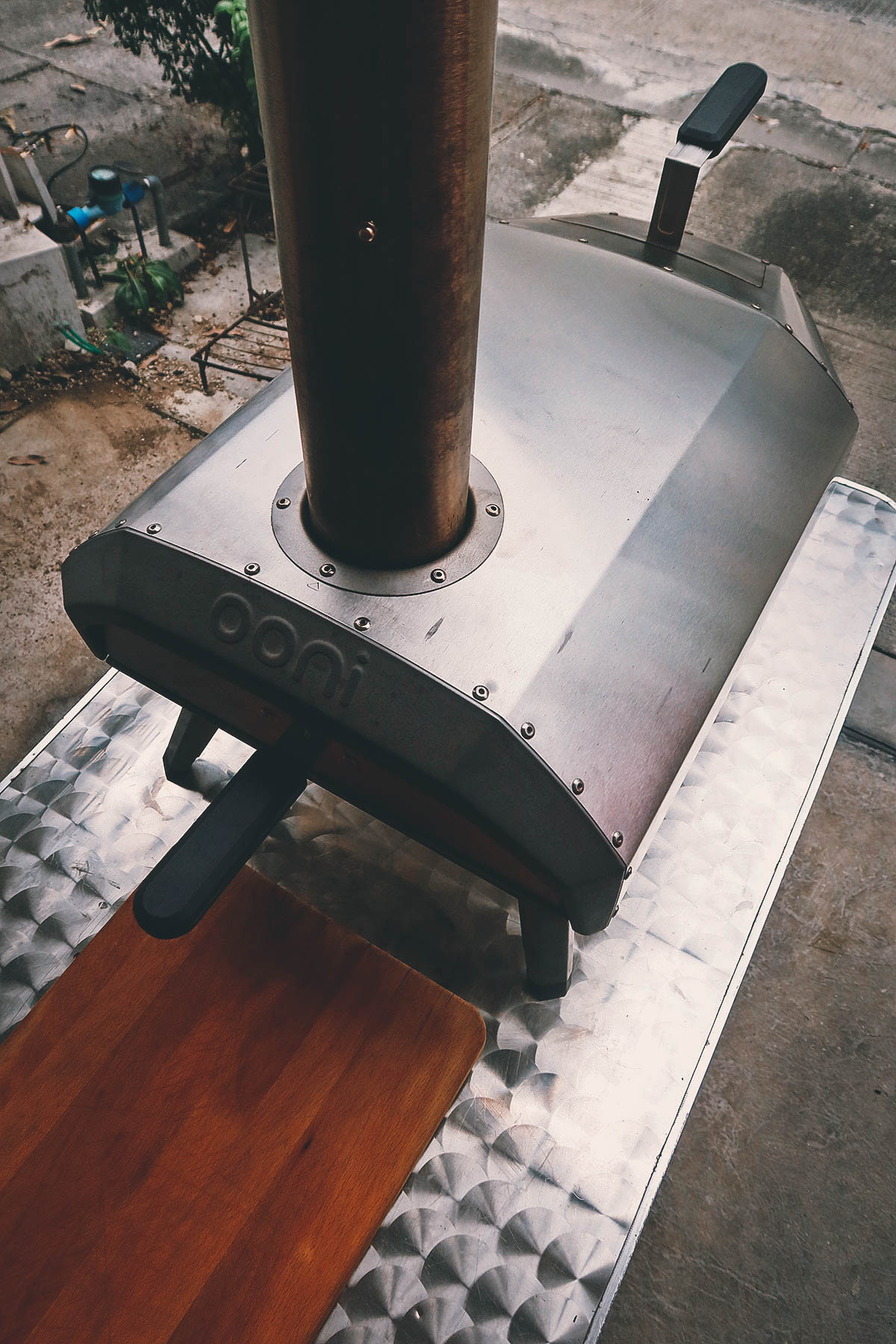 Ooni Karu pizza oven on a table