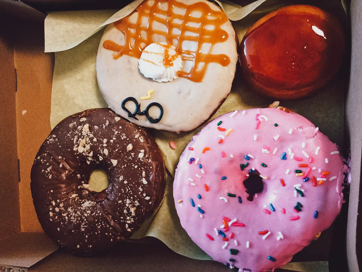 The Best Food in San Diego Box of doughnuts