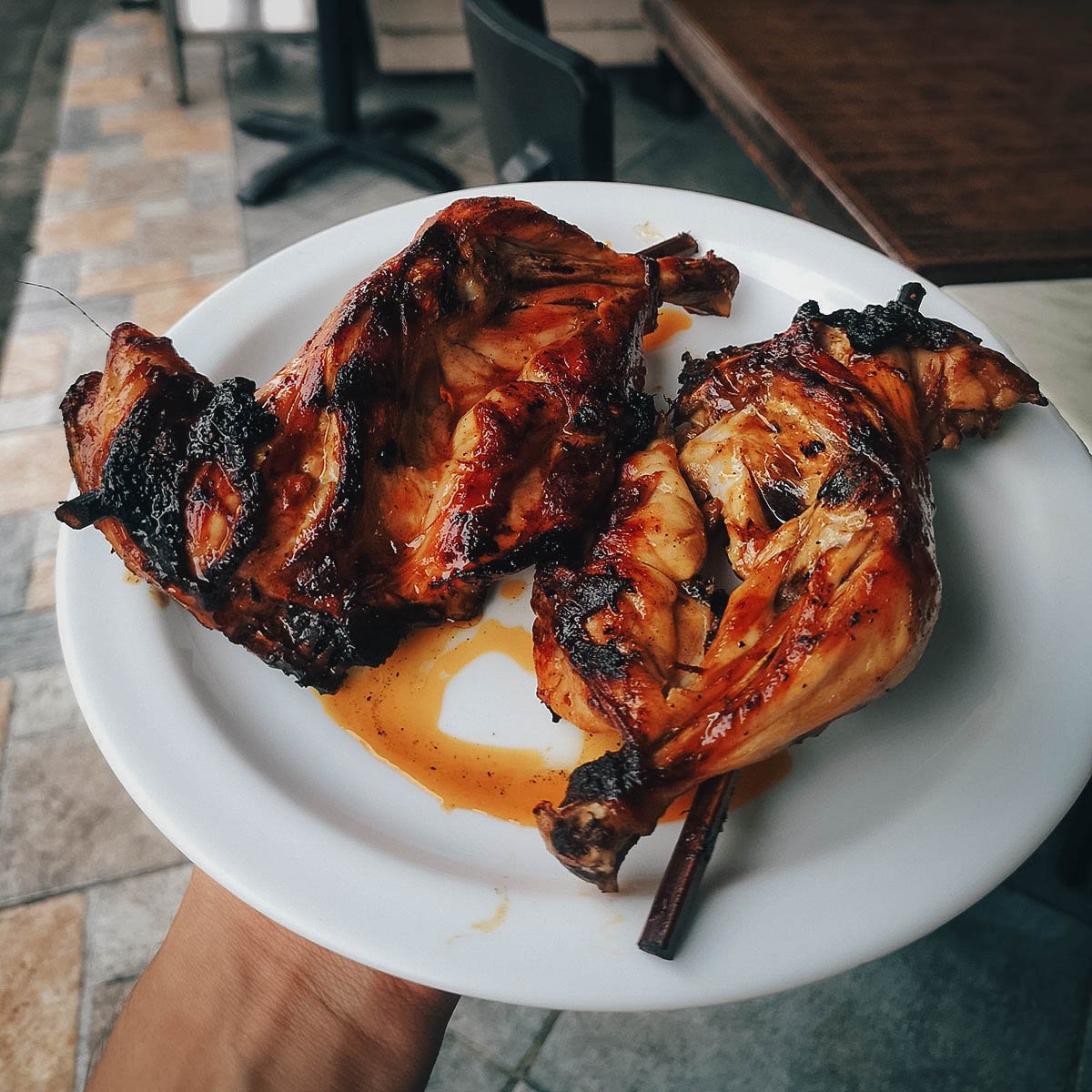 Chicken inasal with soy sauce and vinegar, a popular dish in the Philippines