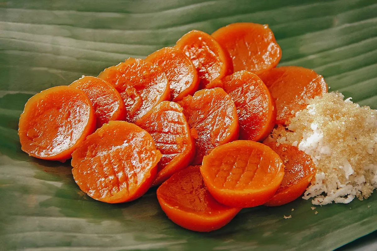 Kutsinta, a type of rice cake from the Philippines