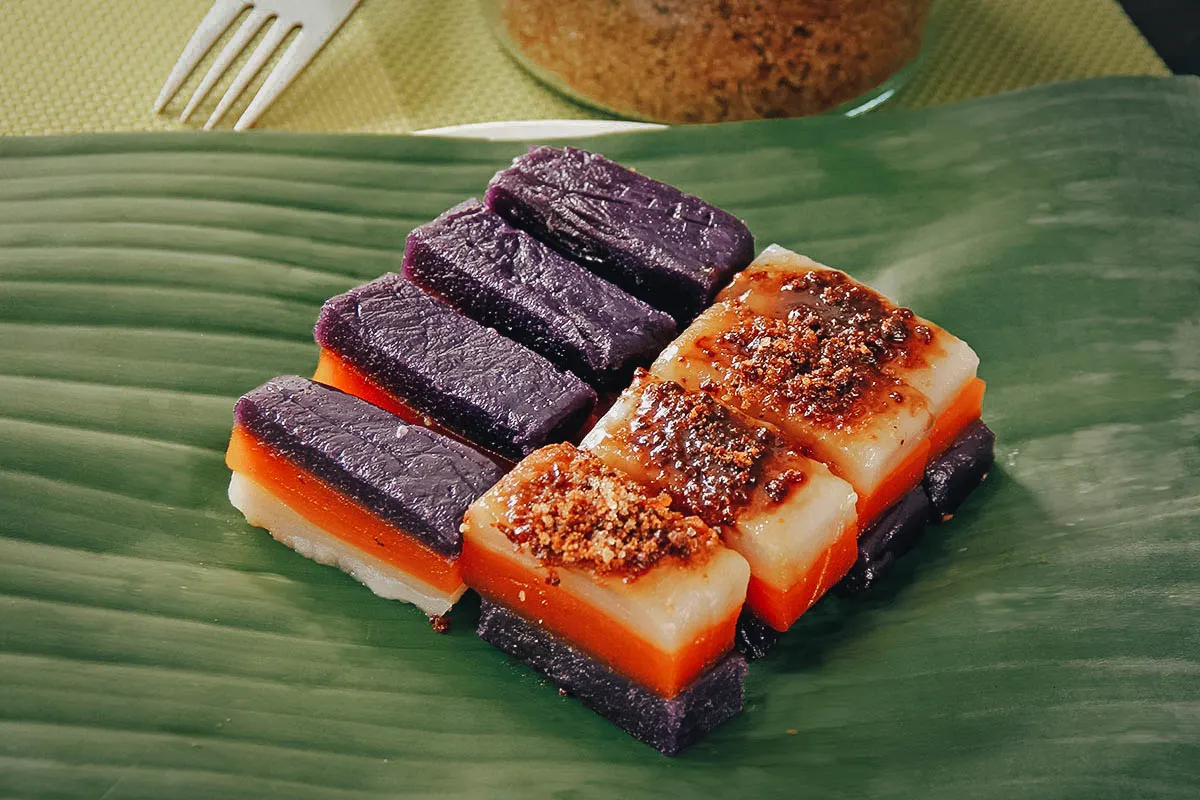 Filipino Food Guide Sapin sapin, a type of kakanin or rice cake from the Philippines