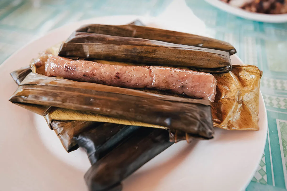 Suman, a type of rice cake from the Philippines
