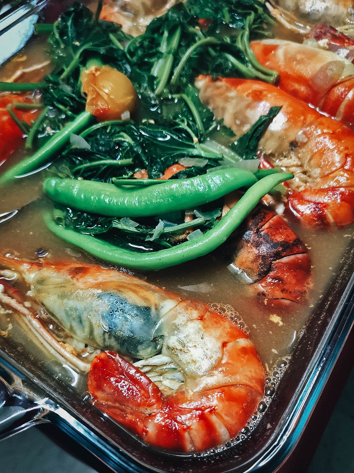 Sinigang na hipon, a type of sinigang made with shrimp