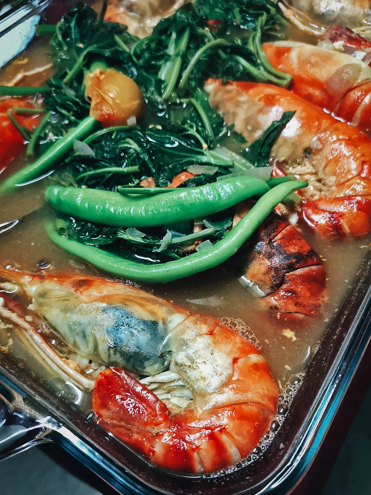 Sinigang na hipon, a type of sinigang made with shrimp