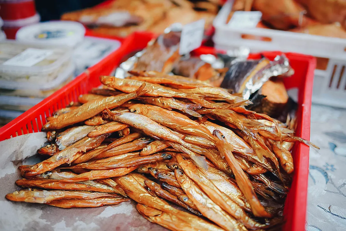 Filipino tinapa or smoked fish